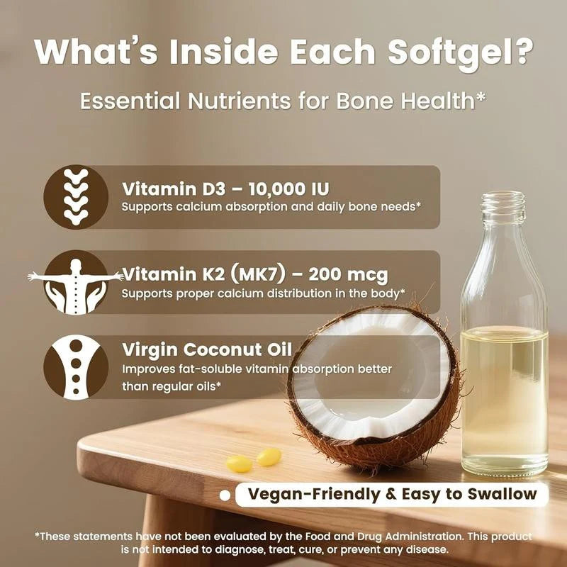 Vitamin D3 K2 10000 IU - Softgels