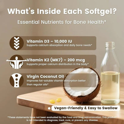 Vitamin D3 K2 10000 IU - Softgels
